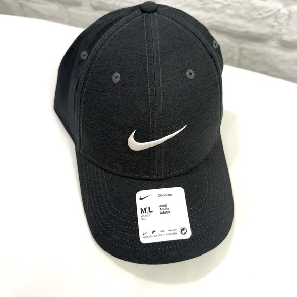 NEW Nike [M/L] Men's Heathered CLUB Golf Hat/Cap-Black/Smoke Grey HF5289-010 New - Picture 11 of 11